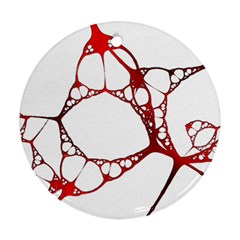 Fractals Cells Autopsy Pattern Ornament (round) by Mariart