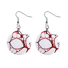 Fractals Cells Autopsy Pattern Mini Button Earrings by Mariart