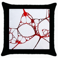 Fractals Cells Autopsy Pattern Throw Pillow Case (black) by Mariart