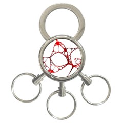 Fractals Cells Autopsy Pattern 3-ring Key Chains by Mariart