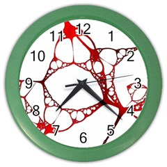 Fractals Cells Autopsy Pattern Color Wall Clock by Mariart