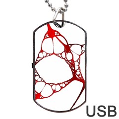 Fractals Cells Autopsy Pattern Dog Tag Usb Flash (two Sides) by Mariart