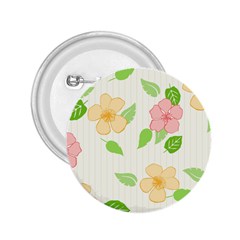 Flowers Leaf Stripe Pattern 2 25  Buttons