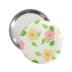 Flowers Leaf Stripe Pattern 2 25  Handbag Mirrors