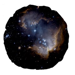 Cosmic Constellation Large 18  Premium Flano Round Cushions by WensdaiAmbrose