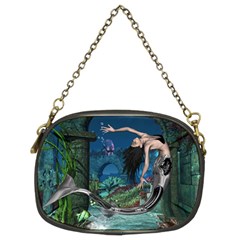 Wonderful Mermaid In The Deep Ocean Chain Purse (two Sides) by FantasyWorld7