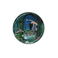 Wonderful Mermaid In The Deep Ocean Hat Clip Ball Marker by FantasyWorld7