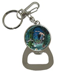 Wonderful Mermaid In The Deep Ocean Bottle Opener Key Chains by FantasyWorld7