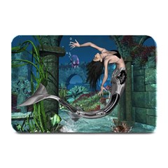 Wonderful Mermaid In The Deep Ocean Plate Mats by FantasyWorld7