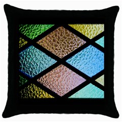 Stained Glass Soul Throw Pillow Case (black) by WensdaiAmbrose