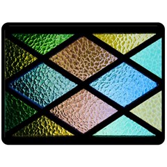 Stained Glass Soul Fleece Blanket (large)  by WensdaiAmbrose