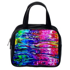 Paint Splatter - Rainbow Classic Handbag (one Side) by WensdaiAmbrose