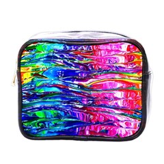 Paint Splatter - Rainbow Mini Toiletries Bag (one Side) by WensdaiAmbrose