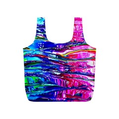 Paint Splatter - Rainbow Full Print Recycle Bag (s) by WensdaiAmbrose