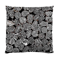 Black & White Paisley Standard Cushion Case (one Side) by WensdaiAmbrose