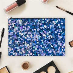 Blue Shimmer - Eco-glitter Cosmetic Bag (large) by WensdaiAmbrose