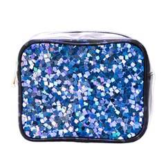 Blue Shimmer - Eco-glitter Mini Toiletries Bag (one Side) by WensdaiAmbrose