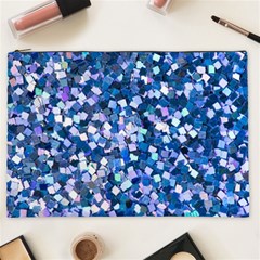 Blue Shimmer - Eco-glitter Cosmetic Bag (xxl) by WensdaiAmbrose