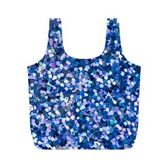 Blue Shimmer - Eco-glitter Full Print Recycle Bag (m) by WensdaiAmbrose