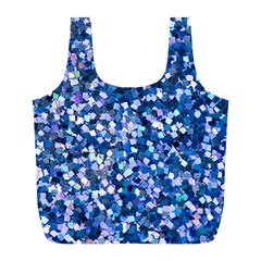 Blue Shimmer - Eco-glitter Full Print Recycle Bag (l) by WensdaiAmbrose