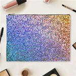 Pastel Rainbow Shimmer - Eco- Glitter Cosmetic Bag (XL) Front