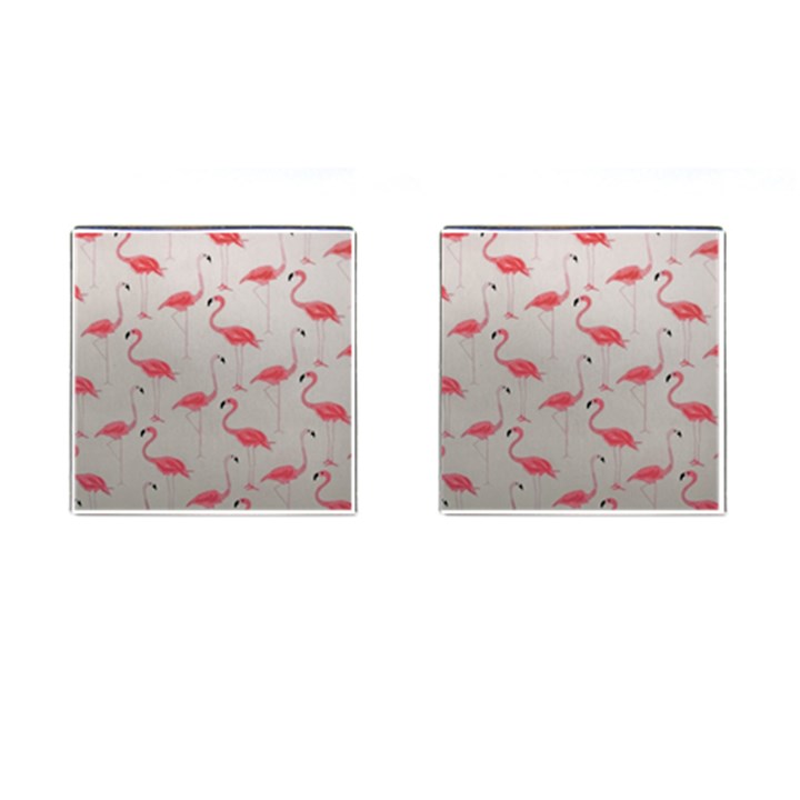 Pink Flamingos Cufflinks (Square)