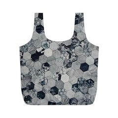 Grayscale Tiles Full Print Recycle Bag (m) by WensdaiAmbrose