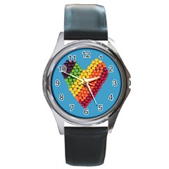 What A Sweet Heart Round Metal Watch by WensdaiAmbrose