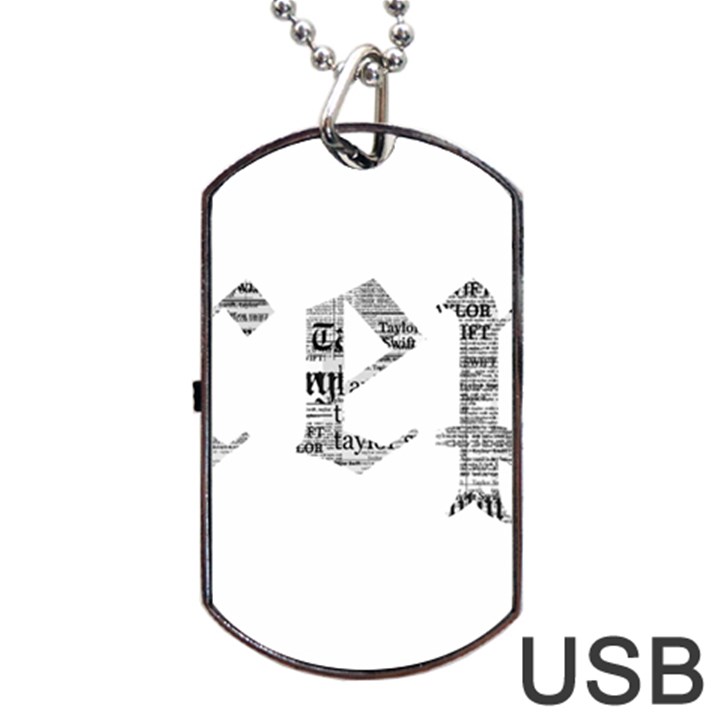 Taylor Swift Dog Tag USB Flash (One Side)