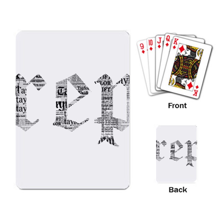 Taylor Swift Playing Cards Single Design