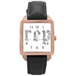 Taylor Swift Rose Gold Leather Watch  Front