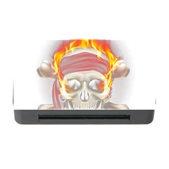 Fire Red Skull Memory Card Reader With Cf by Mariart