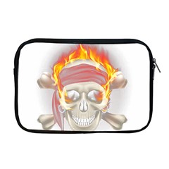 Fire Red Skull Apple Macbook Pro 17  Zipper Case by Mariart