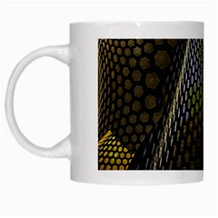 Fractal Hexagon Geometry Hexagonal White Mugs by Mariart