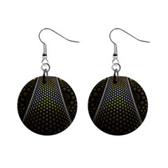 Fractal Hexagon Geometry Hexagonal Mini Button Earrings by Mariart