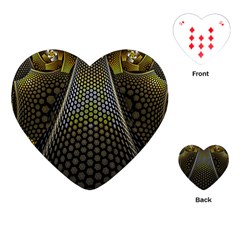 Fractal Hexagon Geometry Hexagonal Playing Cards (heart) by Mariart