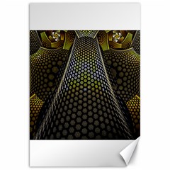 Fractal Hexagon Geometry Hexagonal Canvas 20  X 30  by Mariart