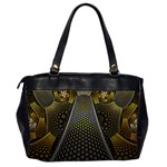 Fractal Hexagon Geometry Hexagonal Oversize Office Handbag (2 Sides) Back