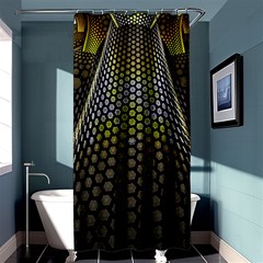 Fractal Hexagon Geometry Hexagonal Shower Curtain 36  X 72  (stall)  by Mariart