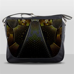 Fractal Hexagon Geometry Hexagonal Messenger Bag by Mariart