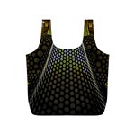 Fractal Hexagon Geometry Hexagonal Full Print Recycle Bag (S) Front