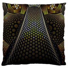 Fractal Hexagon Geometry Hexagonal Standard Flano Cushion Case (one Side) by Mariart