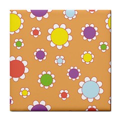 Floral Flowers Retro Tile Coasters