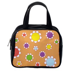 Floral Flowers Retro Classic Handbag (one Side) by Mariart