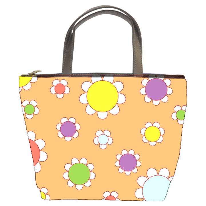 Floral Flowers Retro Bucket Bag