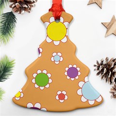 Floral Flowers Retro Ornament (christmas Tree)  by Mariart