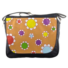 Floral Flowers Retro Messenger Bag by Mariart