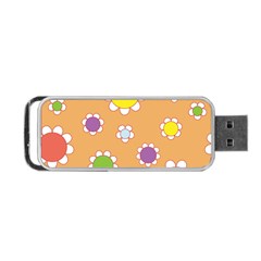 Floral Flowers Retro Portable Usb Flash (one Side) by Mariart