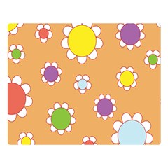 Floral Flowers Retro Double Sided Flano Blanket (large)  by Mariart