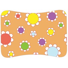 Floral Flowers Retro Velour Seat Head Rest Cushion